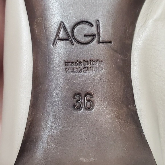 AGL Monika Cap Toe Womens Buckled Slip on Ballet Leather Flats NWOB EU size 36 - Picture 5 of 6